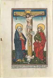 Christ on the Cross with the Virgin and Saint John, 1491. Creator: Unknown