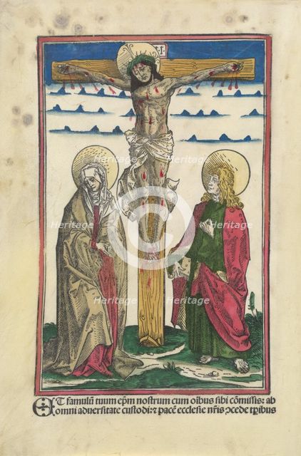 Christ on the Cross with the Virgin and Saint John. Creator: Hans Burgkmair, the Elder.