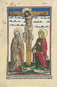 Christ on the Cross with the Virgin and Saint John. Creator: Hans Burgkmair, the Elder