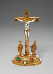 Christ on the Cross with the Virgin and Saint John the Evangelist, Germany, c. 1575-c. 1600. Creator: Unknown