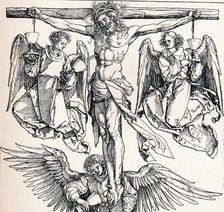 Christ on the Cross with Three Angels 1523-1525 (1906). Artist: Albrecht Durer