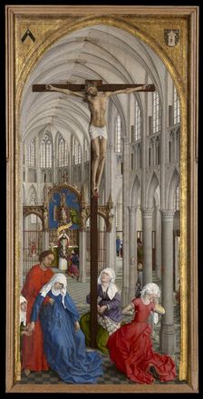 Christ on the Cross and the Eucharist, 1440-1445. Creator: Rogier Van der Weyden