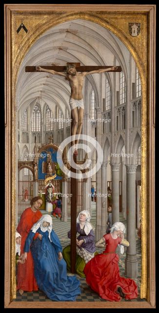 Christ on the Cross and the Eucharist, 1440-1445. Creator: Rogier Van der Weyden.