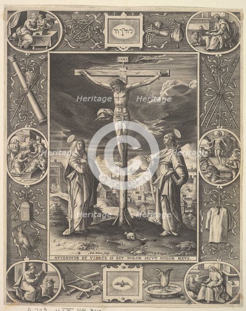 Christ on the Cross, before 1586. Creator: Antonius Wierix.