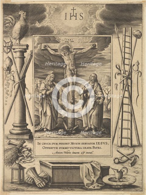 Christ on the Cross, before 1604. Creator: Antonius Wierix.