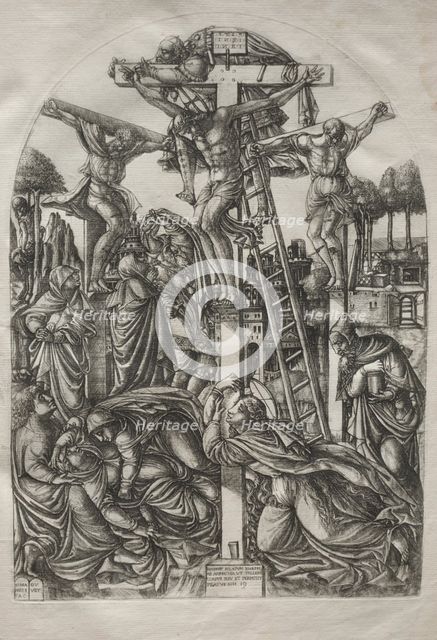 Christ on the Cross between the Two Thieves, before 1561. Creator: Jean Duvet (French, 1485-1561).