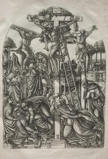 Christ on the Cross between the Two Thieves, before 1561. Creator: Jean Duvet (French, 1485-1561)