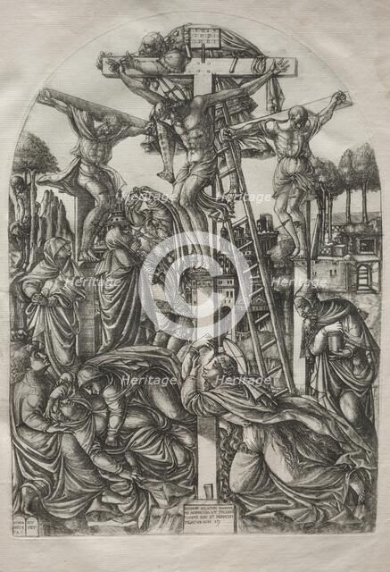 Christ on the Cross between the Two Thieves, before 1561. Creator: Jean Duvet (French, 1485-1561).