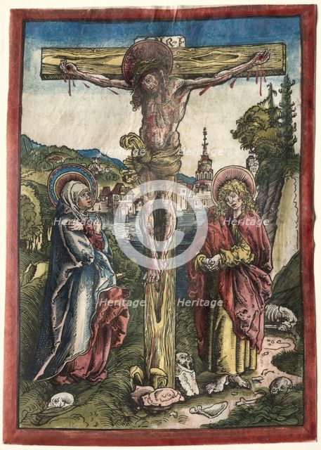 Christ on the Cross between the Virgin and Saint John, 1503. Creator: Lucas Cranach (German, 1472-1553).