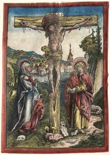Christ on the Cross between the Virgin and Saint John, 1503. Creator: Lucas Cranach (German, 1472-1553)