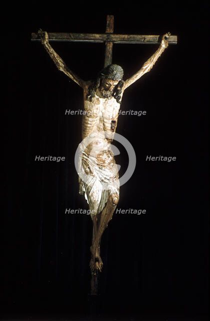 Christ on the cross, crucifix, 14th century. Artist: Anon