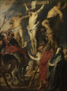 Christ on the Cross. "Le coup de lance" , 1620. Creator: Dyck, Sir Anthony van (1599-1641)