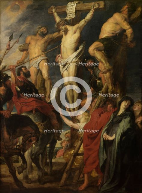 Christ on the Cross. "Le coup de lance" , 1620. Creator: Dyck, Sir Anthony van (1599-1641).