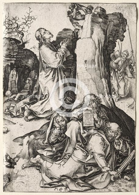 Christ on the Mount of Olives. Creator: Martin Schongauer (German, c.1450-1491).