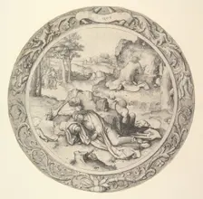 Christ on the Mount of Olives, from the Circular Passion, 1509. Creator: Lucas van Leyden