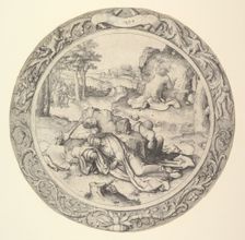 Christ on the Mount of Olives, from the Circular Passion, 1509. Creator: Lucas van Leyden