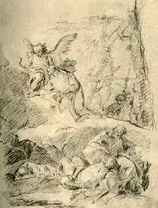 Christ on the Mount of Olives mid 18th century, (1928). Artist: Giovanni Battista Tiepolo
