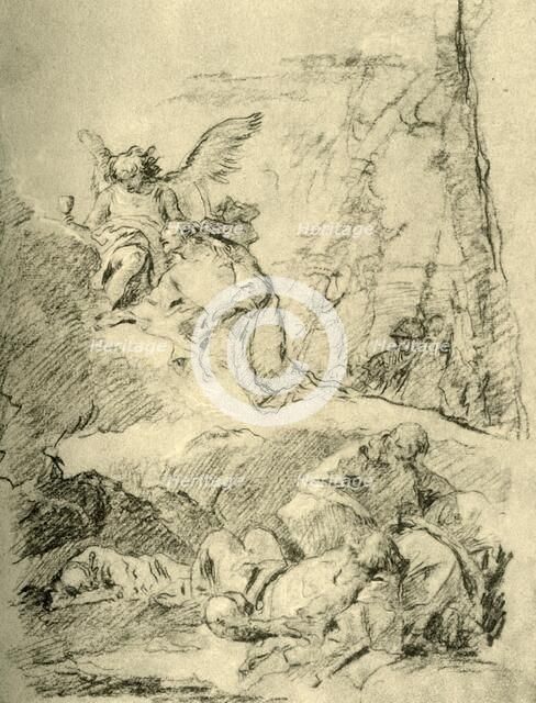 'Christ on the Mount of Olives', mid 18th century, (1928). Artist: Giovanni Battista Tiepolo.