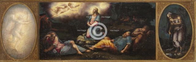 Christ on the Mount of Olives with Two Allegorical Figures. Artist: Vasari, Giorgio (1511-1574)