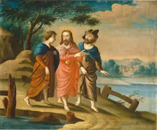 Christ on the Road to Emmaus, c. 1725/1730. Creator: Unknown