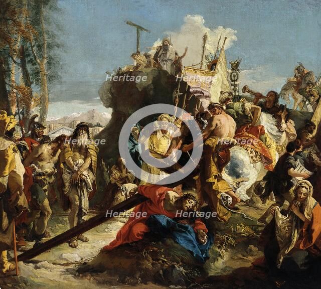 Christ on the route to Calvary, unknown date, (c1730). Creators: Workshop of Giovanni Battista Tiepolo, Giovanni Battista Tiepolo.