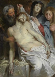 Christ on the Straw, 1618. Creator: Peter Paul Rubens