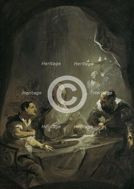 Christ at Emmaus, c1772/1773. Creators: Joseph Winterhalder the Younger, Franz Anton Maulbertsch.