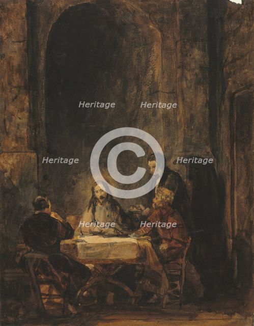 Christ at Emmaus. Creator: Benjamin West (American, 1738-1820), attributed to.
