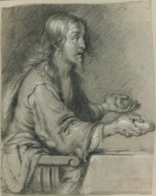 Christ at Emmaus Presenting the Bread, 1630/40. Creator: Bernardo Strozzi