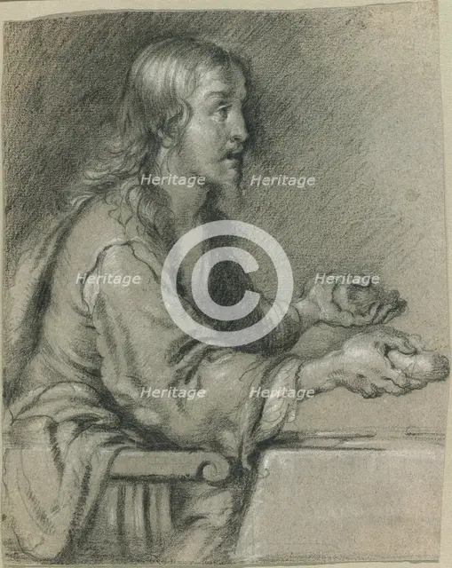 Christ at Emmaus Presenting the Bread, 1630/40. Creator: Bernardo Strozzi.