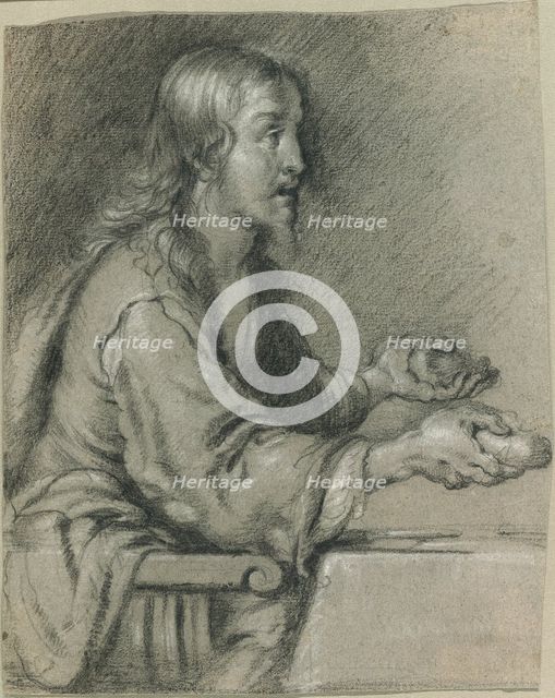 Christ at Emmaus Presenting the Bread, 1630/40. Creator: Bernardo Strozzi.