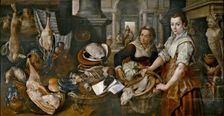 Christ at home with Martha and Mary, 1568. Creator: Joachim Beuckelaer