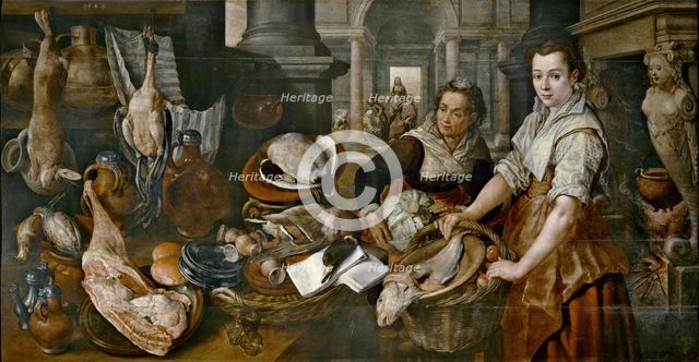 Christ at home with Martha and Mary, 1568. Creator: Joachim Beuckelaer.