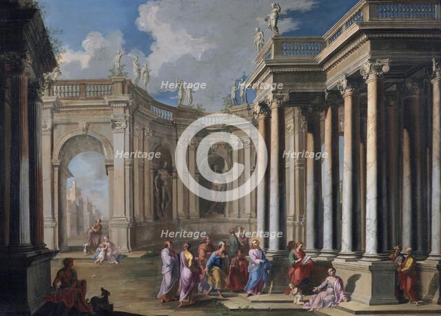 Christ at  the Temple, 17th Century. Creator: Giovanni Ghisolfi.