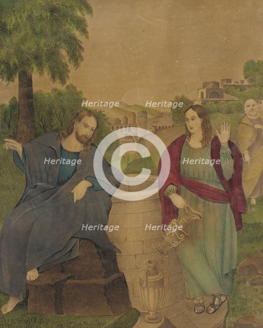 Christ at the Well, 19th century. Creator: D.W. Kellogg & Co.