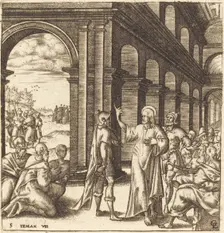 Christ at the Feast of Tabernacles, probably c. 1576/1580. Creator: Leonard Gaultier