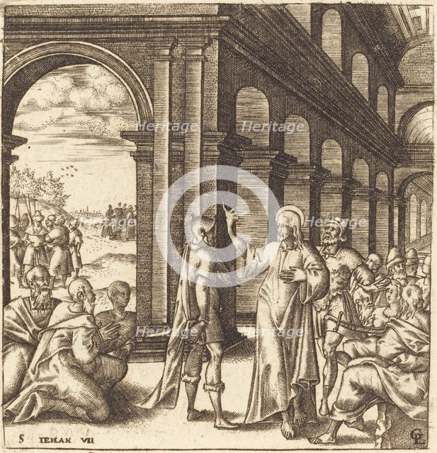 Christ at the Feast of Tabernacles, probably c. 1576/1580. Creator: Leonard Gaultier.