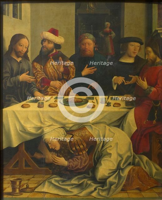 Christ at the house of Simon the Pharisee, ca 1510-1520. Creator: Master of the Magdalen Legend (active ca 1483-1527).