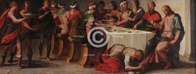 Christ at the house of Simon the Pharisee, c1610. Creator: Balducci, Giovanni (1560-1631).