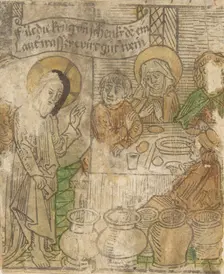Christ at the Marriage of Cana (Schr. 136a), 15th century., 15th century. Creator: Anon