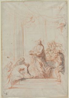 Christ Administering the Host, 1700s. Creator: Anonymous