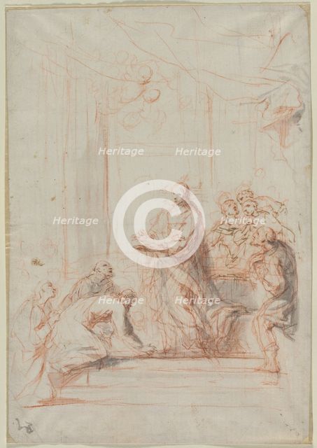 Christ Administering the Host, 1700s. Creator: Anonymous.