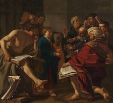Christ among the Doctors, 1622. Creator: Dirck van Baburen