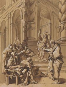 Christ among the Doctors, 18th century. Creator: Francesco Fontebasso