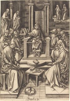 Christ Among the Doctors, c. 1490/1500. Creator: Israhel van Meckenem