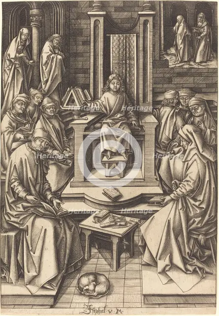Christ Among the Doctors, c. 1490/1500. Creator: Israhel van Meckenem.