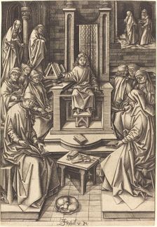 Christ Among the Doctors, c. 1490/1500. Creator: Israhel van Meckenem