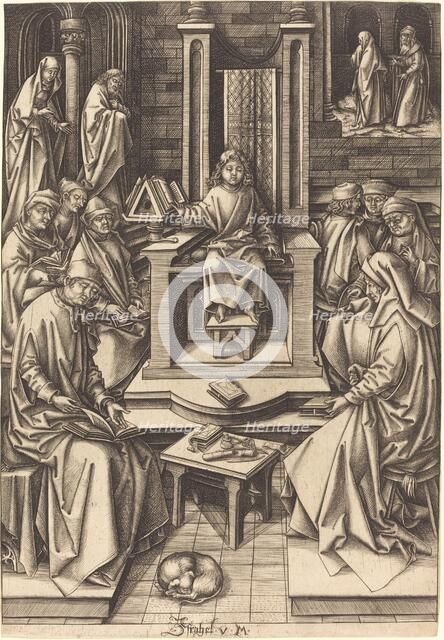 Christ Among the Doctors, c. 1490/1500. Creator: Israhel van Meckenem.