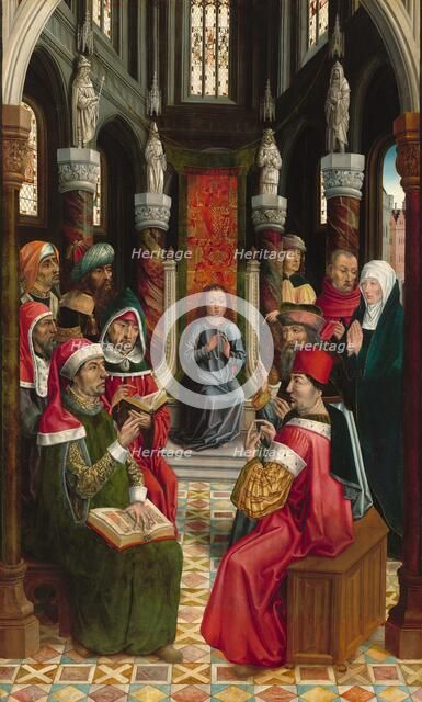 Christ among the Doctors, c. 1495/1497. Creator: Master of the Catholic Kings.
