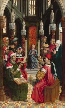 Christ among the Doctors, c. 1495/1497. Creator: Master of the Catholic Kings